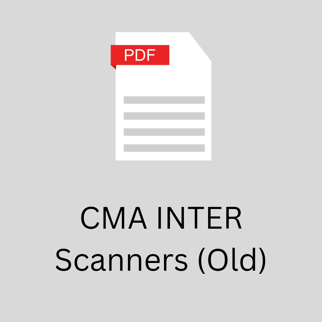 CMA Inter Scanners (Old Edition) - StudiGoo