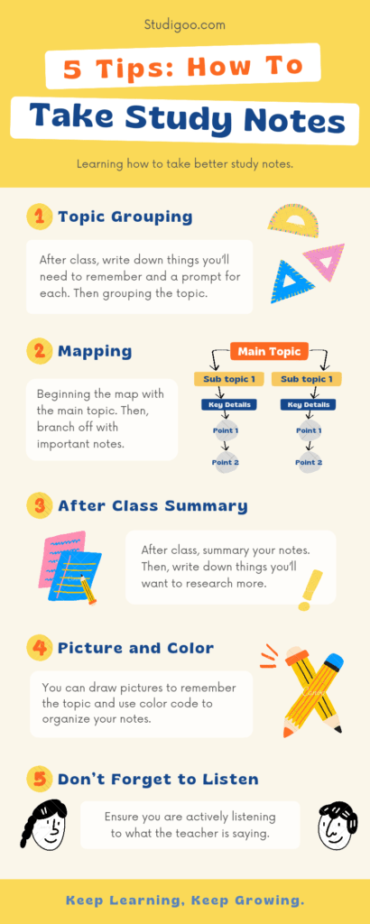 5 Tips How to take Study Notes - StudiGoo