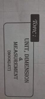 Unit dimensions..The best notes of kota teacher