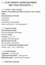 👉Plant Growth & Development – NEET Biology Notes (High Yield & Easy Revision) - Image 2