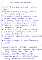 Class 8 Physics: Force and Pressure (14 Pages Including Cover Page) | HANDWRITTEN NOTES (NCERT+ OLYMPIAD LEVEL) - Image 2