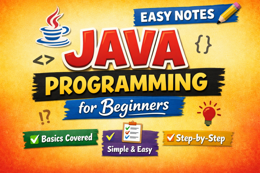 "JAVA PROGRAMMING NOTES FOR BEGINNERS " - Studigoo | Sell Your Study ...