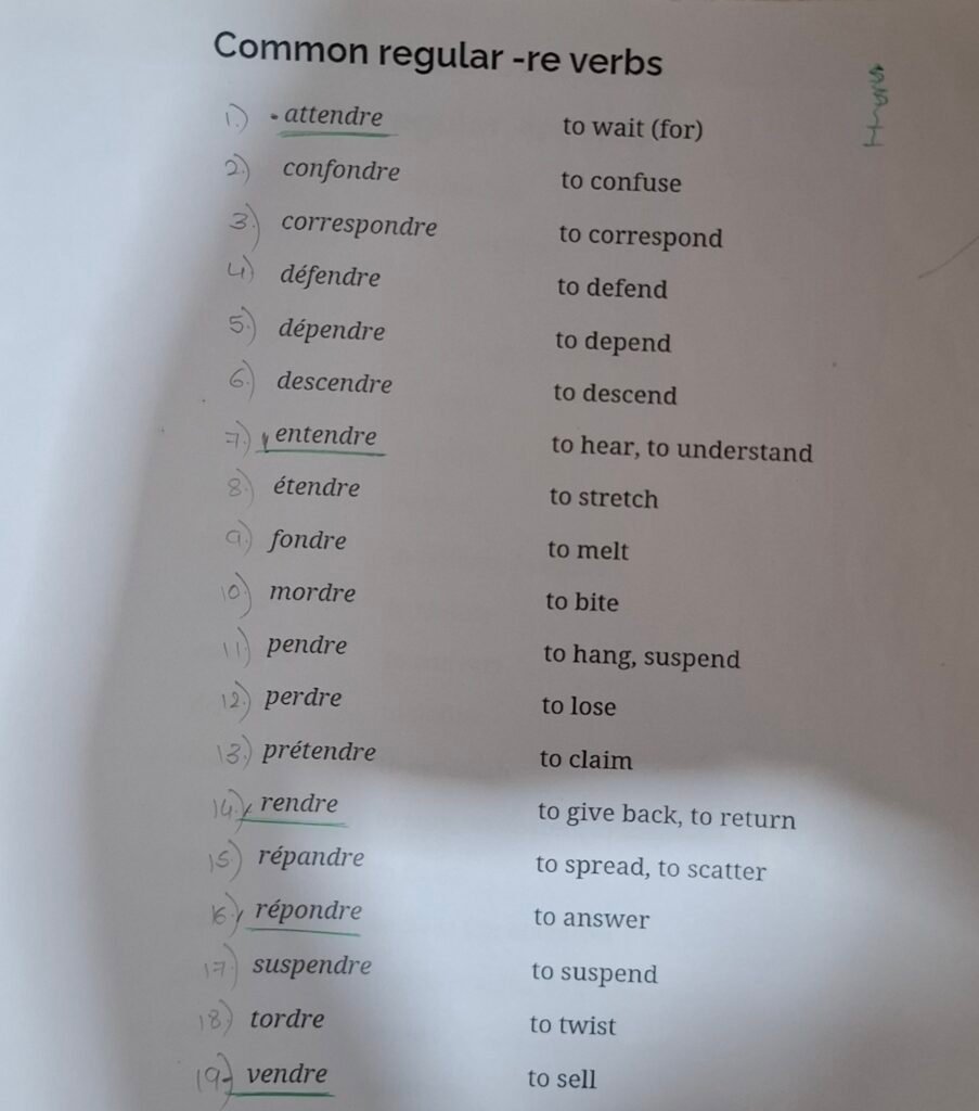 French - IR VERBS LIST - Studigoo | Sell Your Study Material