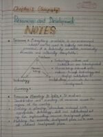 Geography, Chapter 1 Resources and Development(NOTES)Class 10th.
