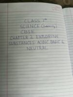 Class 7th science exploring substances Acids, bases and neutral