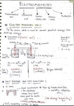 ELECTROCHEMISTRY handwritten notes