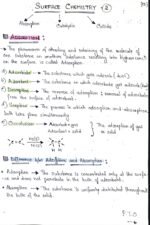 SURFACE CHEMISTRY