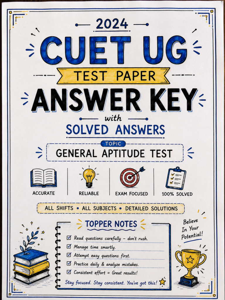 cuet ug general aptitude test 2024 solved answer key- Studigoo | Sell ...