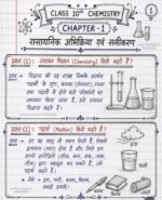 CLASS 10 CHEMISTRY Chapter 1 रासायनिक अभिक्रिया एवं समीकरण - Image 2