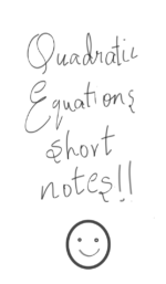 Quadratic short notes