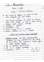 Class 12 Electrostatic : electric charge and field